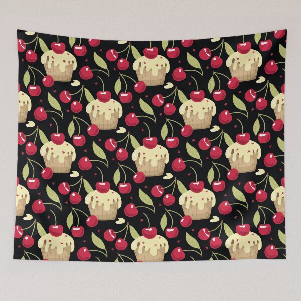 Item preview, Rockabilly cherry cupcakes designed and sold by kobyakov.