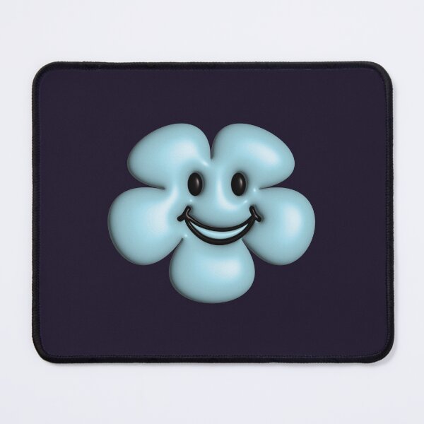Item preview, 3d blue flower smiley face, cute small blue flowers. designed and sold by MiMee4451.