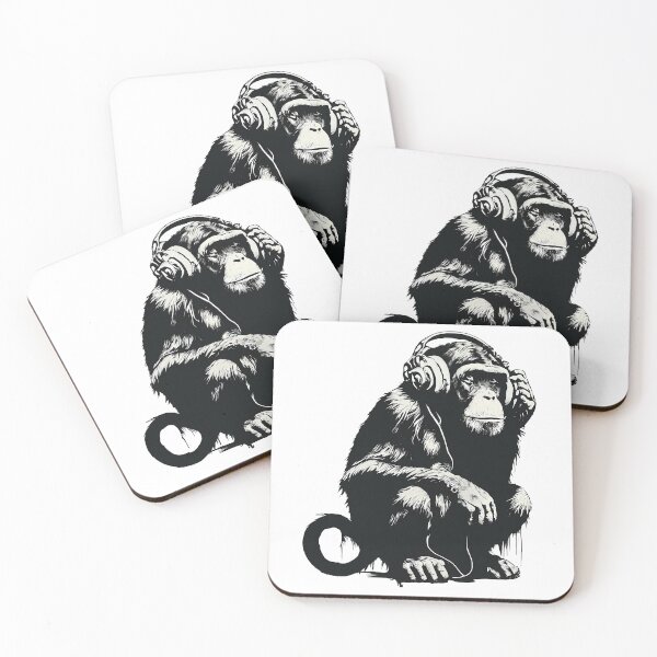 Item preview, Banksy DJ Monkey Thinker with Headphones designed and sold by hamishby.