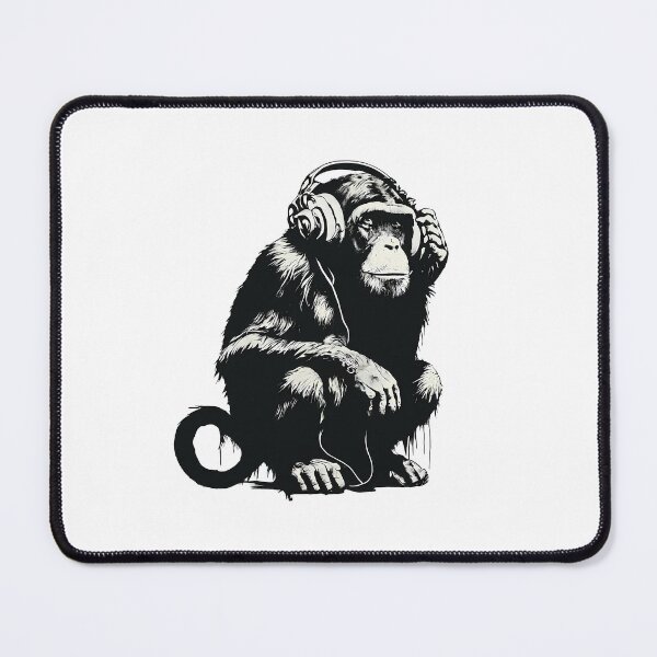 Item preview, Banksy DJ Monkey Thinker with Headphones designed and sold by hamishby.