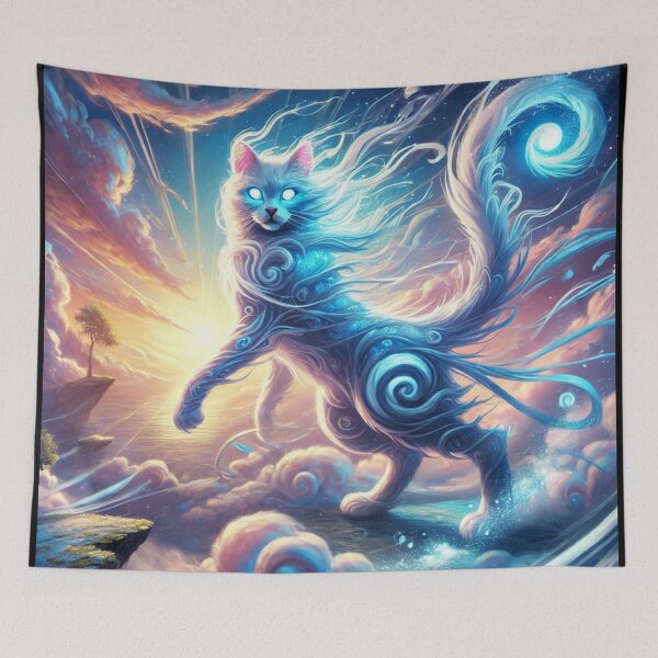Item preview, Air Elemental Cat in Celestial Sky designed and sold by TeslaSt0re.