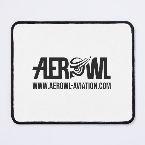 Item preview, Aerowl logo with web address in black designed and sold by Aerowl-aviation.