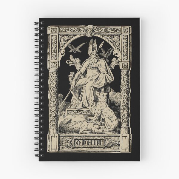 Item preview, Norse God Odin with Geri and Freki, Huginn and Muninn, Vikings, Norse Mythology designed and sold by Proverbial Wisdom Design.