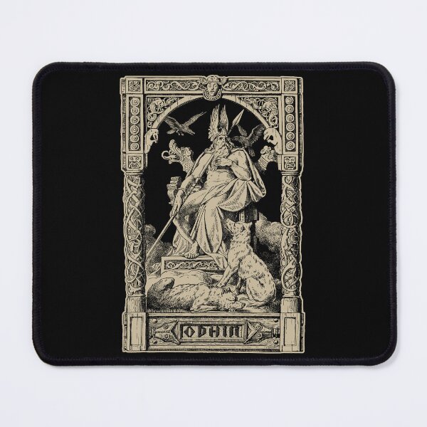 Item preview, Norse God Odin with Geri and Freki, Huginn and Muninn, Vikings, Norse Mythology designed and sold by Proverbial Wisdom Design.