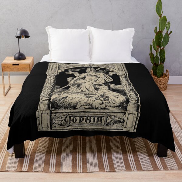 Item preview, Norse God Odin with Geri and Freki, Huginn and Muninn, Vikings, Norse Mythology designed and sold by Proverbial Wisdom Design.
