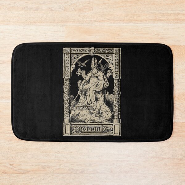 Item preview, Norse God Odin with Geri and Freki, Huginn and Muninn, Vikings, Norse Mythology designed and sold by Proverbial Wisdom Design.