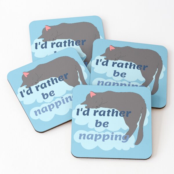 Item preview, I'd Rather Be Napping Cat on Clouds  designed and sold by JaygiesDesign.