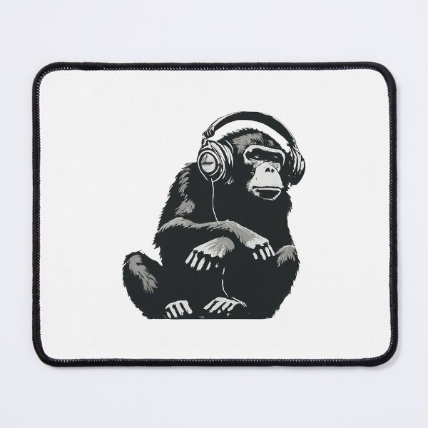 Item preview, Banksy DJ Monkey Thinker with Headphones designed and sold by hamishby.