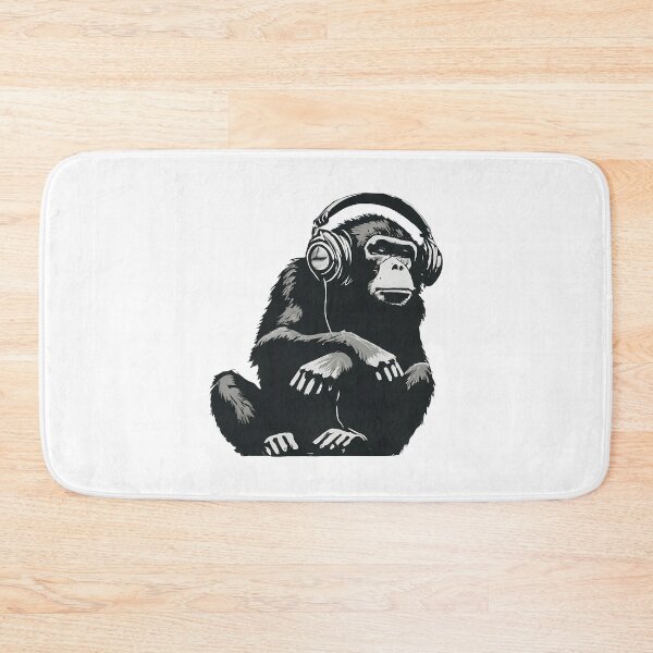 Item preview, Banksy DJ Monkey Thinker with Headphones designed and sold by hamishby.