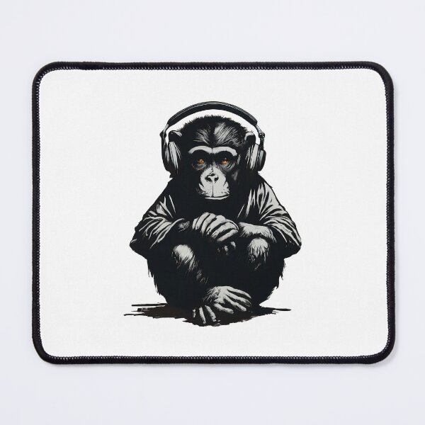 Item preview, Banksy DJ Monkey Thinker with Headphones designed and sold by hamishby.