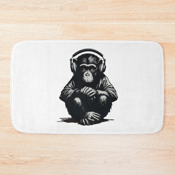 Item preview, Banksy DJ Monkey Thinker with Headphones designed and sold by hamishby.