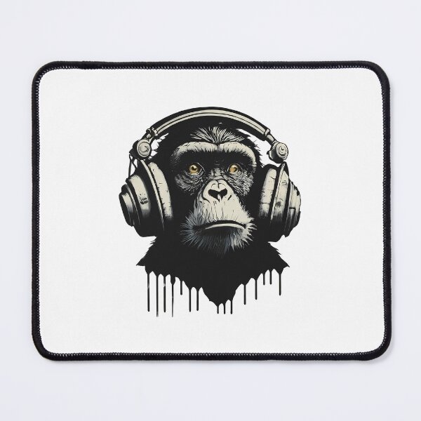 Item preview, Banksy DJ Monkey Thinker with Headphones designed and sold by hamishby.