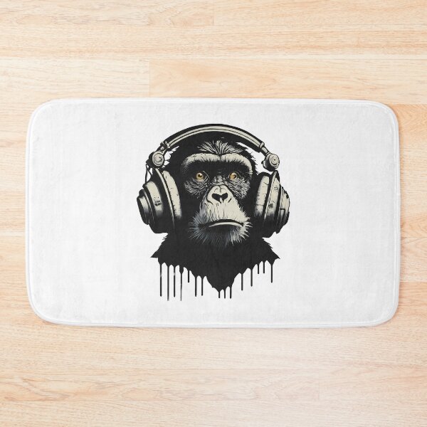 Item preview, Banksy DJ Monkey Thinker with Headphones designed and sold by hamishby.