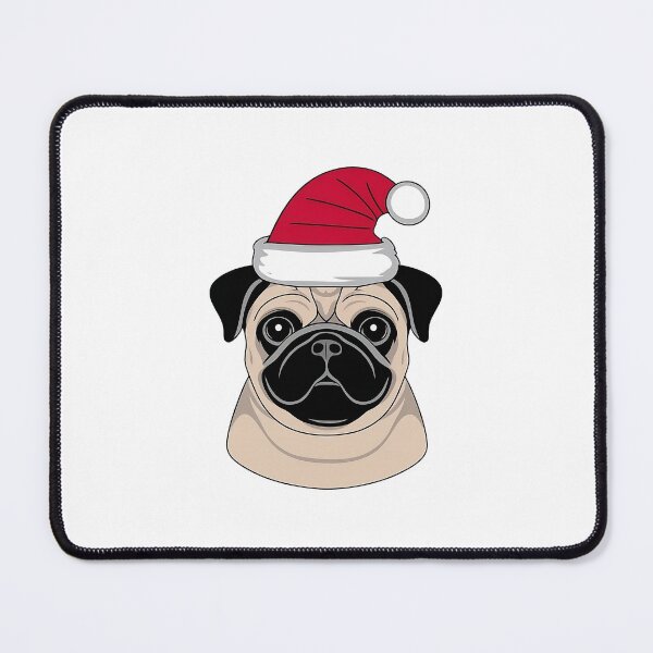 Item preview, Cute Pug In Christmas Hat - Funny designed and sold by canvadreamer444.