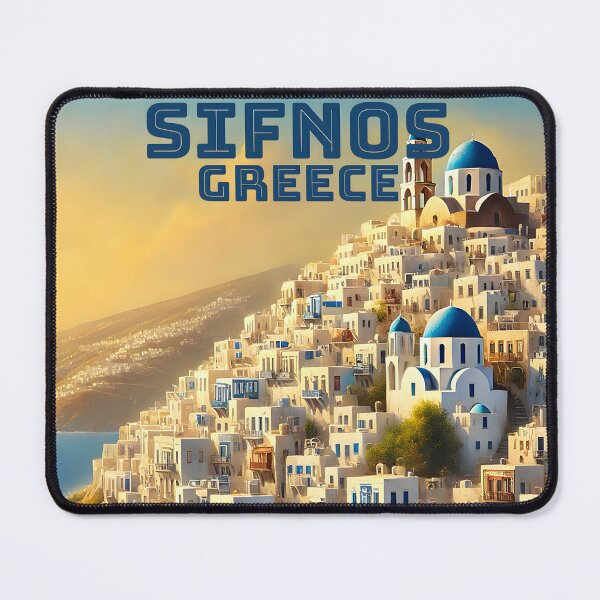 Item preview, Vintage retro Sifnos Greece Landmarks Skyline. designed and sold by Unitepeople.