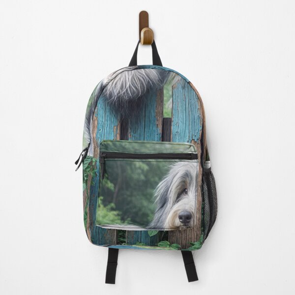 Item preview, Bearded Collie On Wooden Fence designed and sold by Maria Dryfhout.