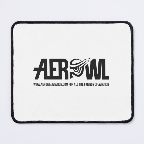 Item preview, The Aerowl logo with web address and claim in black designed and sold by Aerowl-aviation.