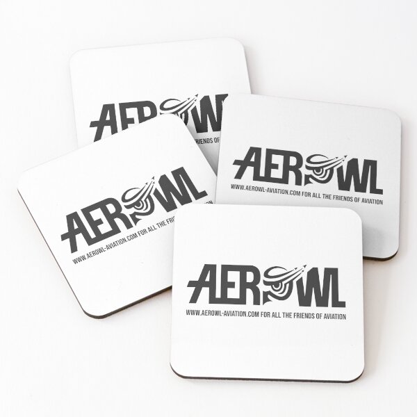 Item preview, The Aerowl logo with web address and claim in black designed and sold by Aerowl-aviation.