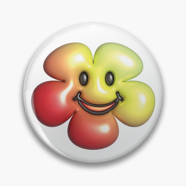 Item preview, 3d yellow and red flower smiley face. designed and sold by MiMee4451.
