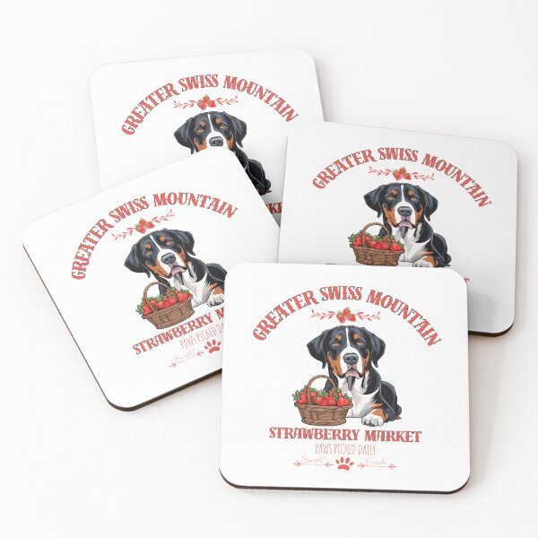 Item preview, Coquette Aesthetic Dog Strawberry market paws picked daily sweet and freesh fruits greater swiss mountain dog designed and sold by GoodyPaws.