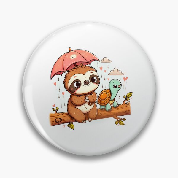 Item preview, Sloth And Turtle Under The Rain designed and sold by istoriadesign.