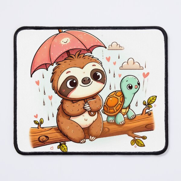 Item preview, Sloth And Turtle Under The Rain designed and sold by istoriadesign.