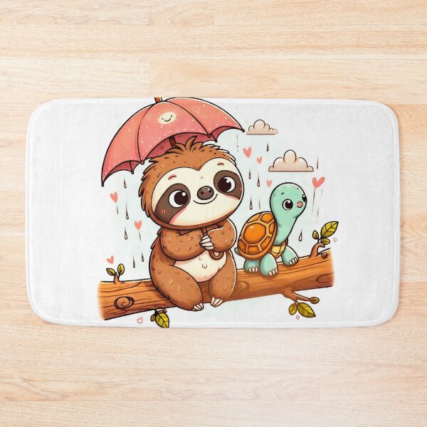 Item preview, Sloth And Turtle Under The Rain designed and sold by istoriadesign.