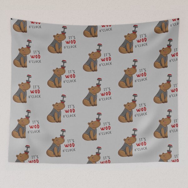 Item preview, Workout capybara WOD o’clock with barbell designed and sold by camilacarvalho.