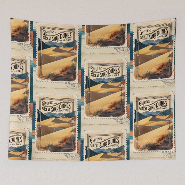 Item preview, Great Sand Dunes National Park Postcard Vintage Retro Travel Vintage designed and sold by TravelPostcardGems.