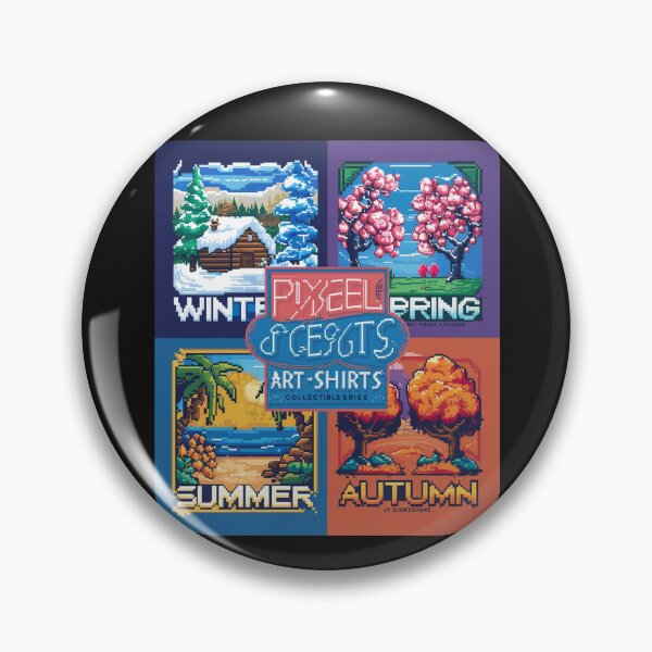 Artikelvorschau, „Pixel Seasons: Sammlerstück mit lebendigen Pixel-Art-Landschaften“ entworfen und verkauft von merve02shop.