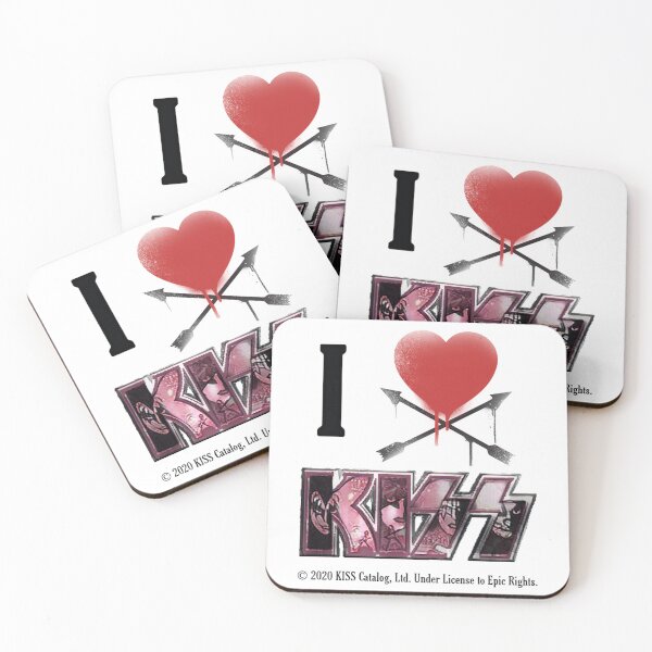 Item preview, I Love Kiss, gift for kiss fan, rock and roll designed and sold by FACELESS MONKEY.