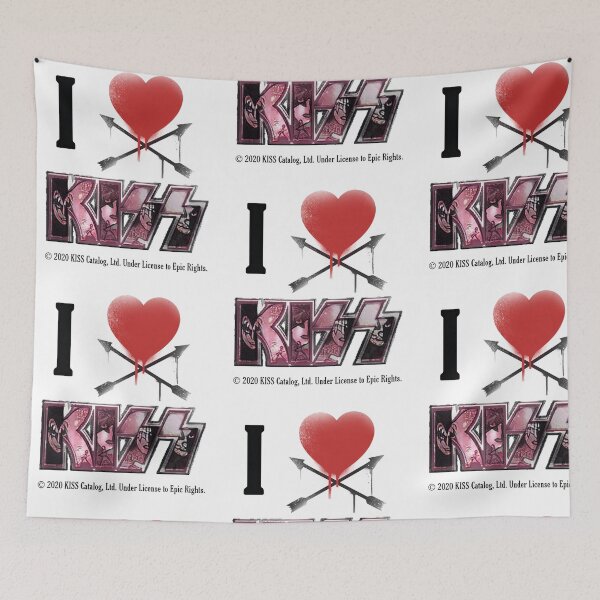 Item preview, I Love Kiss, gift for kiss fan, rock and roll designed and sold by Jessiecrow87.
