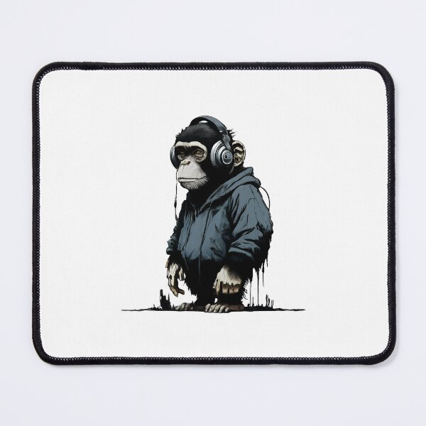 Item preview, Banksy DJ Monkey Thinker with Headphones designed and sold by hamishby.
