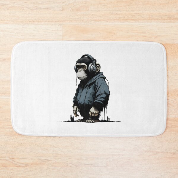 Item preview, Banksy DJ Monkey Thinker with Headphones designed and sold by hamishby.