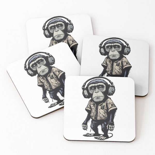 Item preview, Banksy DJ Monkey Thinker with Headphones designed and sold by hamishby.