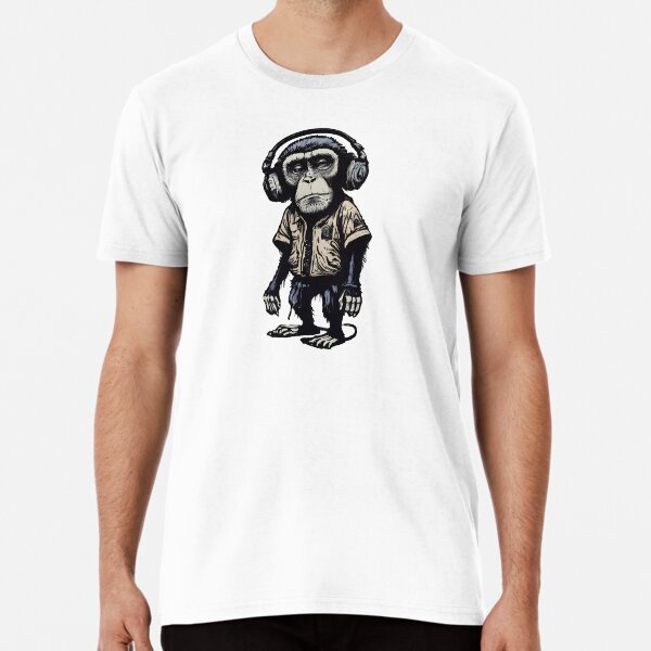 Item preview, Banksy DJ Monkey Thinker with Headphones designed and sold by hamishby.