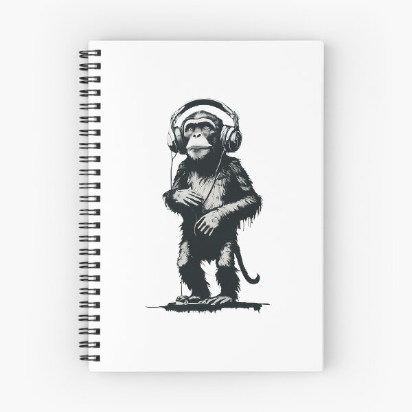 Item preview, Banksy DJ Monkey Thinker with Headphones designed and sold by hamishby.