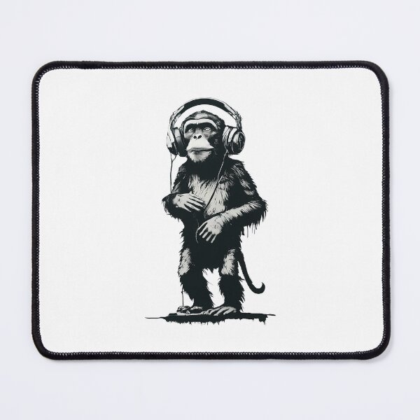 Item preview, Banksy DJ Monkey Thinker with Headphones designed and sold by hamishby.