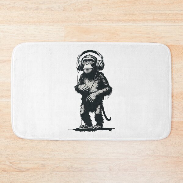 Item preview, Banksy DJ Monkey Thinker with Headphones designed and sold by hamishby.