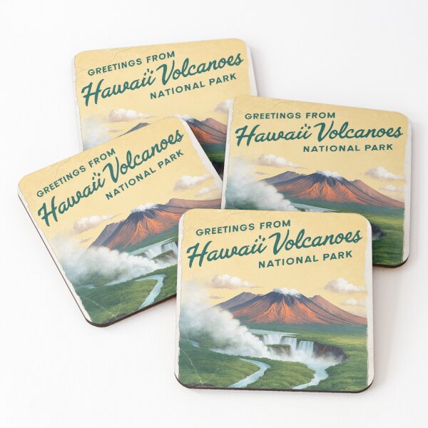 Artikelvorschau, Hawaii Volcanoes Nationalpark Postkarte Vintage Retro Reise Vintage entworfen und verkauft von TravelPostcardGems.