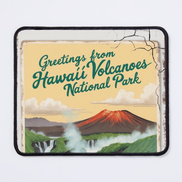 Artikelvorschau, Hawaii Volcanoes Nationalpark Postkarte Vintage Retro Reise Vintage entworfen und verkauft von TravelPostcardGems.
