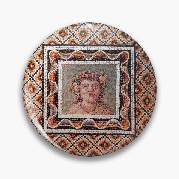 Item preview, ANTIQUE ROMAN MOSAICS Dionysos Portrait designed and sold by BulganLumini.