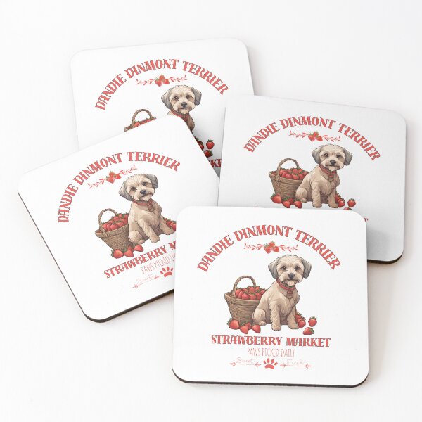 Item preview,  Coquette Aesthetic Dog Strawberry market paws picked daily sweet and freesh fruits dandie dinmont terrier designed and sold by GoodyPaws.