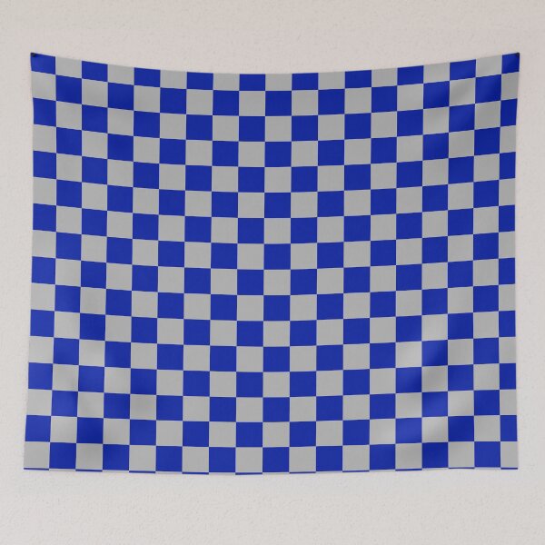 Item preview, Grey Blue Checker Pattern Design designed and sold by PatternTitan.