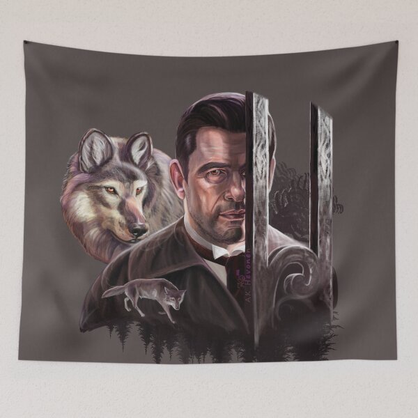 Item preview, Claes Bang Dracula With The Wolves Painting 2 of 2 designed and sold by AK-Hevonen.