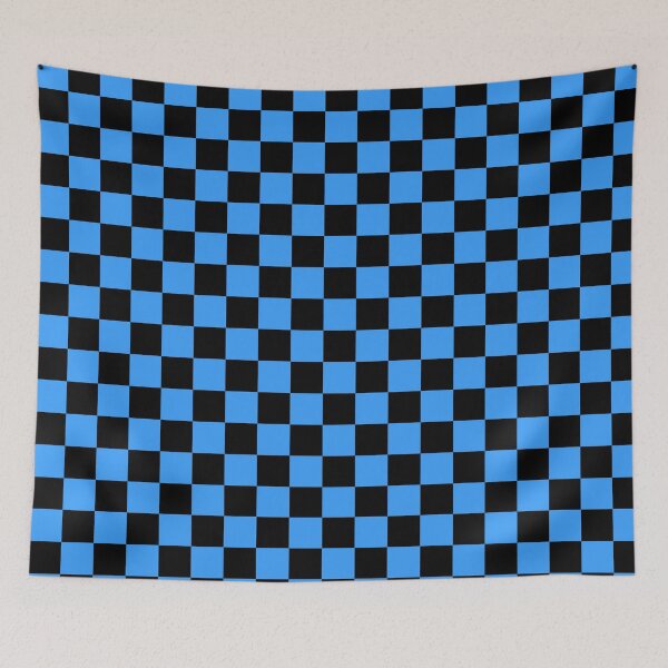 Item preview, Blue Black Checker Pattern  designed and sold by PatternTitan.