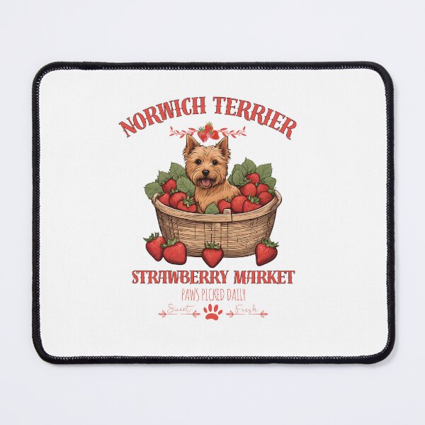 Item preview, Coquette Aesthetic Dog Strawberry market paws picked daily sweet and freesh fruits norwich terrier designed and sold by GoodyPaws.