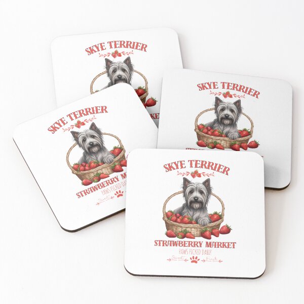 Item preview, Coquette Aesthetic Dog Strawberry market paws picked daily sweet and freesh fruits skye terrier designed and sold by GoodyPaws.