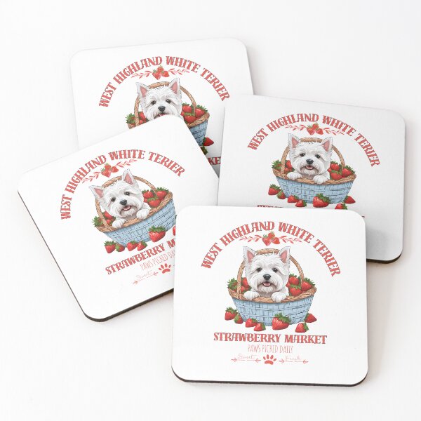 Item preview, Coquette Aesthetic Dog Strawberry market paws picked daily sweet and freesh fruits staffordshire west highland white terrier designed and sold by GoodyPaws.