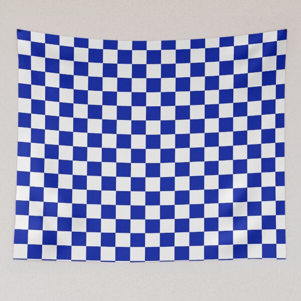 Item preview, Blue White Checker Pattern  designed and sold by PatternTitan.